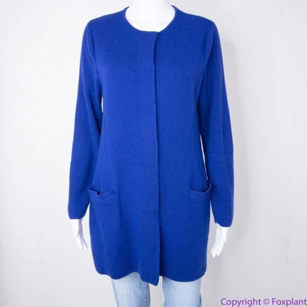 Talbots‎ 100% merino wool royal blue cardigan sweater, XL
